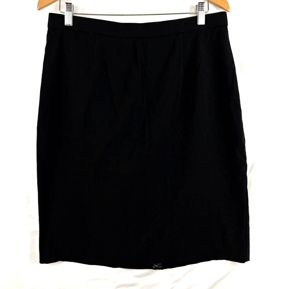 Counterparts Black Mid Length Skirt Size‎ 14 Women's Back Zipper Business Work